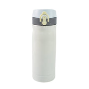 A child's hand holding the FitFuzion Kids Insulated Water Bottle, demonstrating its comfortable grip.