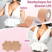 Texture detail of the skin-friendly, cotton-blend Boob Tape.