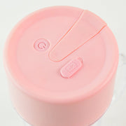 Detail of the sharp stainless steel multi-blades inside the portable juicer.