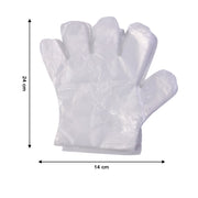 Clear disposable plastic gloves for single use hygiene