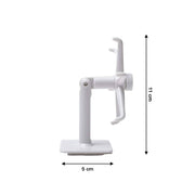 Set of six rotating self-adhesive hooks neatly installed on a kitchen wall.