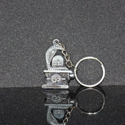 Antique finish Shivling and Trishul keychains for keys