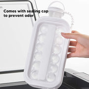 Compact 2-in-1 ice sphere maker tray perfect for home and travel