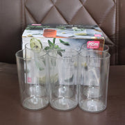 Detailed view of Supermom Martini plastic clear glass set showing clarity