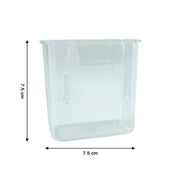 Side view of transparent Mini Rack-Mount Storage Box for home organization