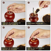 Empty white background for a wooden pepper mill product shot, ready for customization.