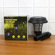 UV LED solar powered mosquito trap and bug zapper for yard