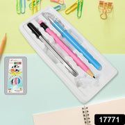 Set of auto-feeding mechanical pencils with playful dolphin-shaped covers and lead refills.