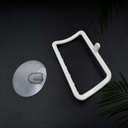Easy-to-install no-drill towel hanger for convenient use in bathrooms and kitchens.