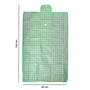 Foldable water-resistant beach picnic mat with handle for portability
