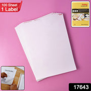 Full A4 sheet self-adhesive labels with printed barcodes for tracking