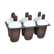 Close-up of a single ice candy mold, highlighting the convenient drip guard.