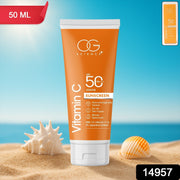 Beauty Brightening Vitamin C Sunscreen bottle with SPF 50
