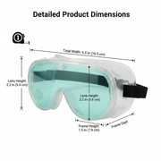 Side profile of Technic Eye Safety Goggles, highlighting ergonomic design.