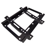 Front view of the universal TV wall mount with mounting hardware.