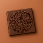 Close-up of the chocolate scented notebook cover, highlighting the design.