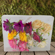 Colorful whimsical flowing flower hair pin accessory for braids