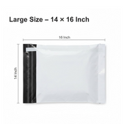 Instructional graphic showing how to use the tamper proof courier bags.