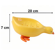 Waterproof duck-shaped soap holder box for kids bathroom