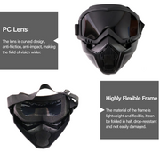 Side ventilation holes on the goggles mask to enhance airflow and prevent fogging.