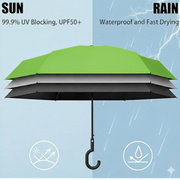 Open kids foldable umbrella showcasing its vibrant canopy design.