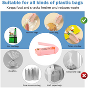 Close-up of the Mini Plastic Bag Sealer's heating element and battery compartment.