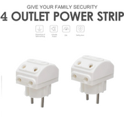 Top view of the Tetherix 5-Way Multi-Plug Socket, showing all 2-pin outlets.