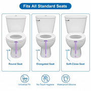 Packaging for the Bathora silicone toilet seat lifter, highlighting its features.