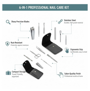 Sharp stainless steel nail scissors, part of the complete Nail Care Kit.