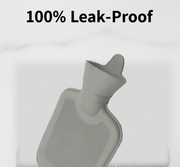 Infographic showing hot and cold therapy benefits of the versatile hot water bag.