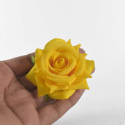 Detailed floral design in flower hair pin from mixed color set