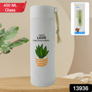 A person holding the FitFuzion glass water bottle, ideal for active outdoor use and daily hydration.
