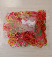 Close-up of versatile multicolor rubber bands for everyday household tasks.