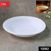 White melamine serving bowl ideal for soup and curry