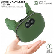 Rechargeable neck and shoulder massager with easy dual-button control panel