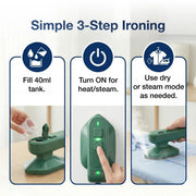 Packaging of the travel-friendly garment steamer, ready for gifting or travel.