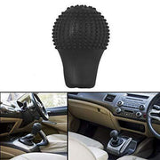 Close-up of the durable silicone gear shift knob protective cover.