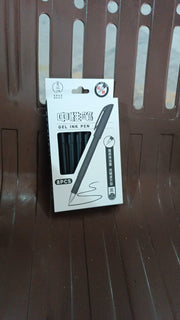 Packaging of the 8-piece Black Gel Pen Set, ready for gifting or school supplies.