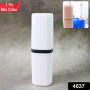 Hygienic plastic toothbrush holder case, ideal for travel and daily use, against a clean background.