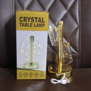 Luxury golden crystal table lamp ideal for home and office decor