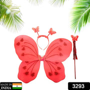 Close-up of vibrant nylon butterfly wings, perfect for a child's fairy costume.