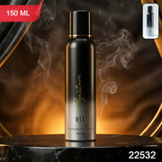 Stylish black and silver designer bottle of men's body spray
