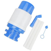 User demonstrating the easy operation of the Hand Press Water Pump.