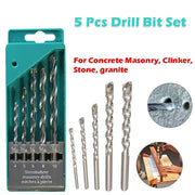 Detailed view of a metal drill bit with brazed carbide double flute tips for quick removal.