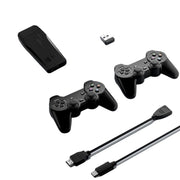 Close-up of the ergonomic wireless game controller with arcade-style 3D rocker.