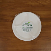 Compostable bagasse plate used for event catering and buffet meals