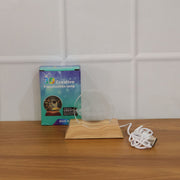 Live view of running horses 3D crystal LED table lamp glowing on wooden base