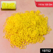 Bright orange elastic rubber bands for office and home use