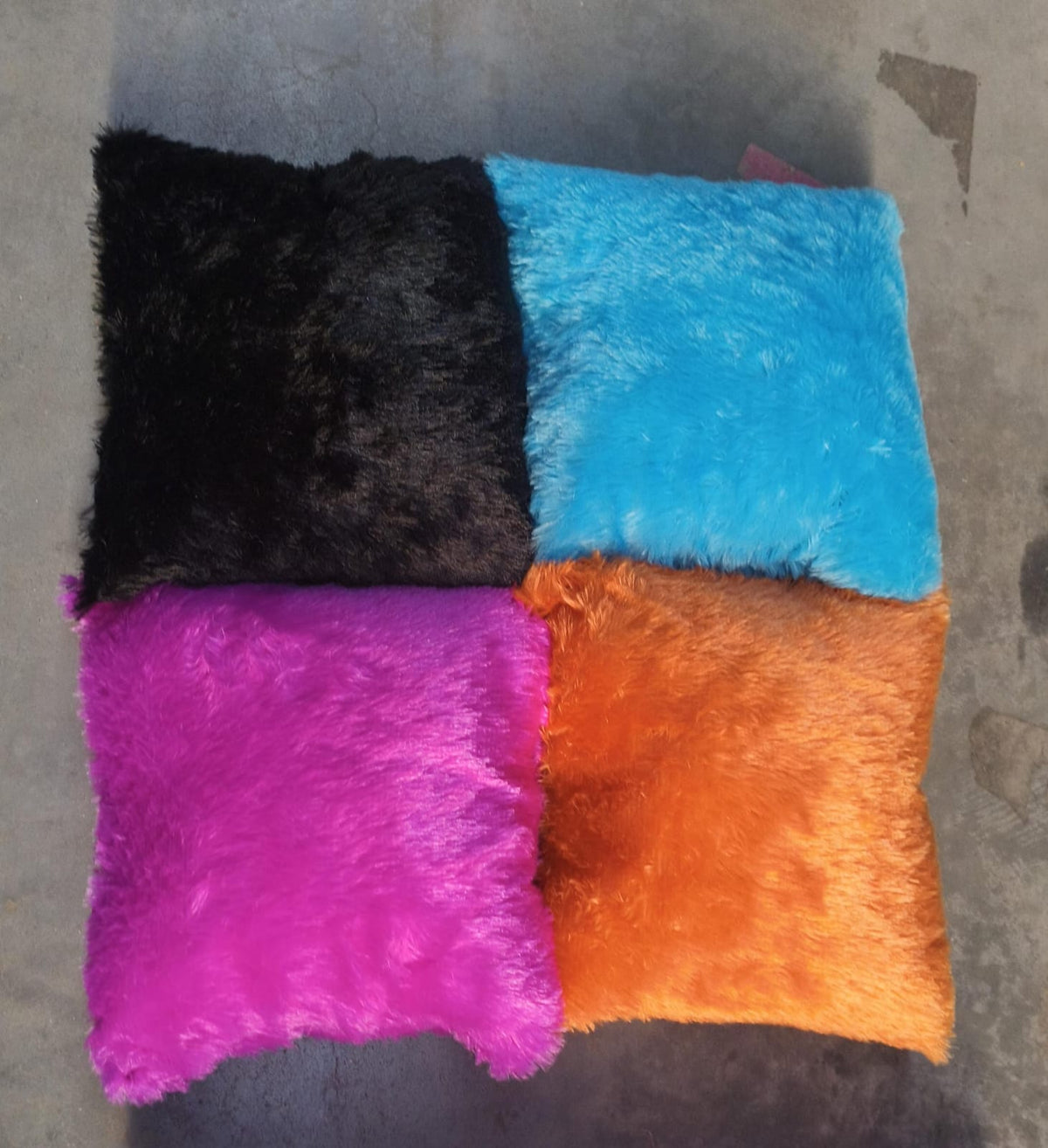 Elegant fluffy cushion pillow adding warmth to sofa