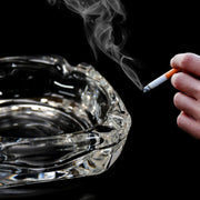 Refined crystal ashtray, an ideal addition for a modern home office desk.